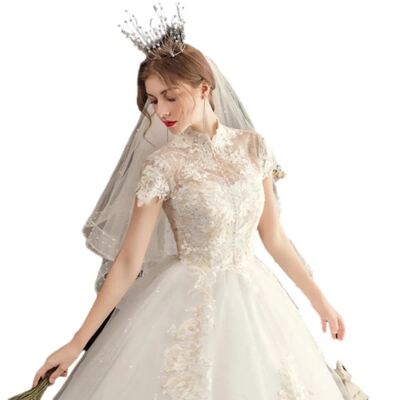 Quality  Ball Gown Style Wedding Dress with Long Train and Custom-Made Design factory
